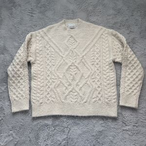 ISABEL MARANT HAROLD CABLE KNIT COTTON ALPACA WOOL SWEATER WOMENS SMALL